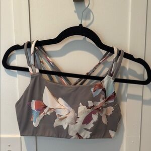 Athleta Light Gray Performance Top Sports Bra